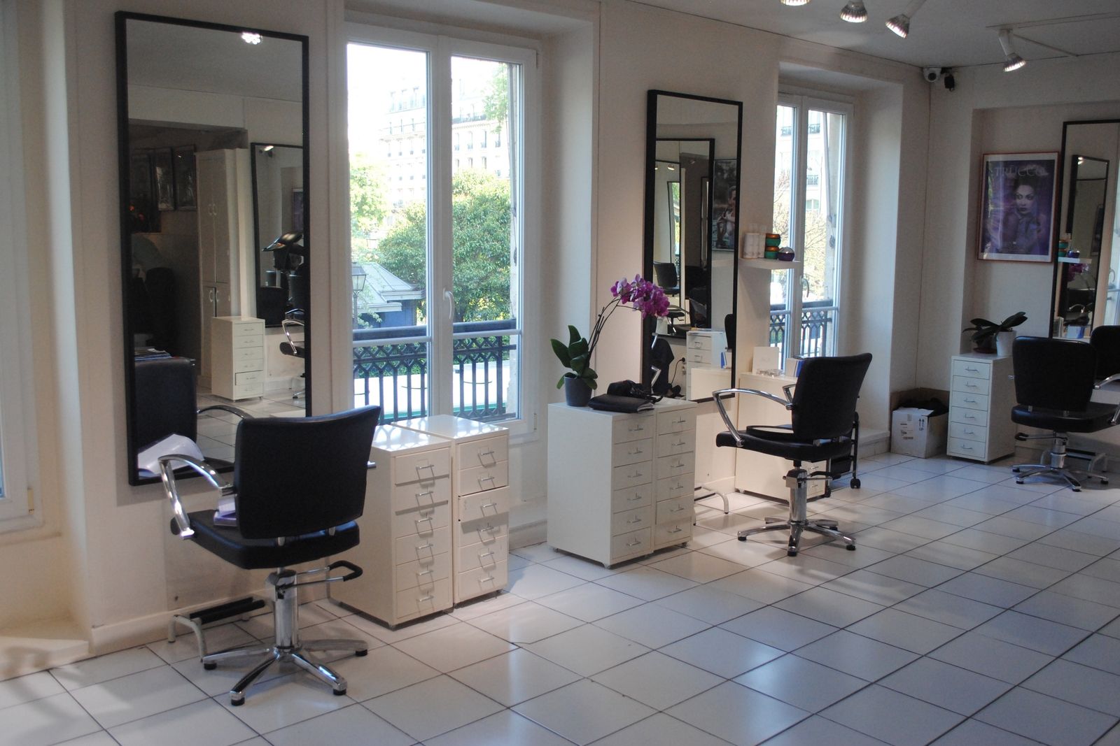 Inside the salon